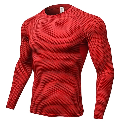 Herren Schlangenhaut Python-Druck Mode Kompressionsshirt Laufshirt Frühling, Herbst, Winter, Sommer Langarm Sportlich Spandex Schnelltrocknend Atmungsaktivität Leicht Elastisch Fitnesstraining Laufen Image