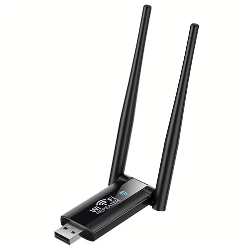 Drahtloser WLAN-Signalverstärker, 300 Mbit/s, 2,4 g, tragbarer Signalverstärker, Repeater, USB-betriebener Hochleistungs-WLAN-Hotspot-Extender für Computer, Büro, Innenbereich Image