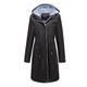 Damen Trenchcoat Outdoor Strasse Täglich Herbst Winter Lang Mantel Regular Fit Regendicht warm halten Atmungsaktiv Stilvoll Moderne Brautkleider schlicht Jacken Langarm Glatt Kordelzug Mit Taschen