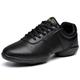 Herren-Tanzsneaker Jubelschuhe Training Leistung Praxis Schnürsandalen Riemchensandalen sportlicher Look Profi-Sneaker Kubaferse Runde Zehe Schnürung Teenager Erwachsene Weiß Schwarz