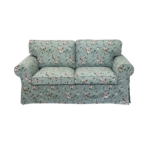 2-Sitzer Sofa Bezug oder Ektorp 2-Sitzer Schlafsofa Bezug mit Kissenbezügen und Rückenlehnenbezügen Ektorp Couchüberzug waschbarer Möbel-Schutz Image