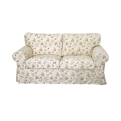 2-Sitzer Sofa Bezug oder Ektorp 2-Sitzer Schlafsofa Bezug mit Kissenbezügen und Rückenlehnenbezügen Ektorp Couchüberzug waschbarer Möbel-Schutz Image