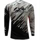 21Grams Herren Downhill Jersey Langarm Fahhrad Shirt mit 3 Gesäßtaschen MTB Mountain Rennrad Atmungsaktiv Feuchtigkeitsableitung Weich Schnelltrocknend Silber Dunkelgrau Schwarz camuflaje Polyester