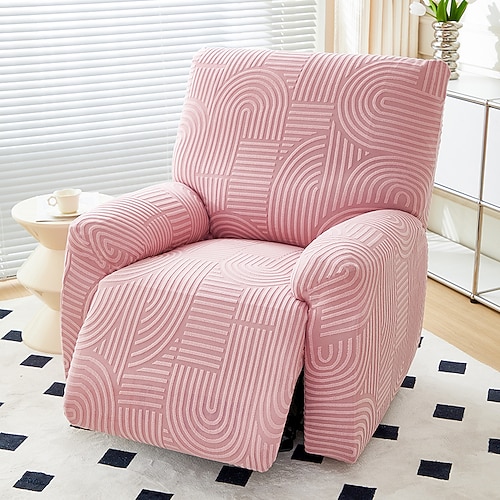 Jacquard-Bezüge für Liegestühle, Sofabezug, 4-teiliges Set, Bezug für Liegestühle, Spandex-Stretch-Möbelschutz, weicher Sofa-Couch-Bezug mit elastischer Unterseite Image