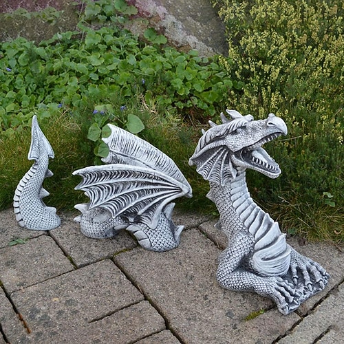 drachen gartendekoration harz drachen statue dekorationen harz drache jardin garten decor ostergarten dekoration wohnaccessoires