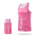 Herren Trainingshemd Fitness-Tank Männer-Tops Panzer Tee Rundhalsausschnitt Ärmellos Sport Natur Urlaub Ausgehen Casual Fitnessstudio Schnell Trocknend Atmungsaktiv Weich Muster Rosa Blau