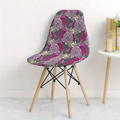 Schalen-Stuhlbezug Stuhlhussen, Mid-Century-Modern-Stil, für Küche, Esszimmer, Stuhlbezüge, Esszimmerstuhl-Bezug, Parson-Stuhl-Bezug, Stretch-Stuhlbezüge für Esszimmer Image