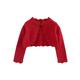 Kinder Mädchen Bolero Cardigans Jacke Langarm Frucht Rosa Wein Staubblau Baumwolle Kinder Oberteile Herbst Winter Aktiv bezaubernd Schule Normale Passform 2-12 Jahre