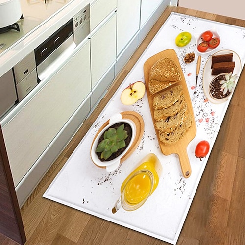 Gemüsebereich-Teppich, Küchenmatte, rutschfeste, ölbeständige Bodenmatte, Wohnzimmerteppich, Innen- und Außenmatte, Schlafzimmerdekoration, Badezimmermatte, Eingangsteppich, Fußmatte Image