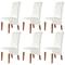 6 Stück Stretch-Stuhlhussen für Esszimmerstühle, Burgunderrot, XL/Übergröße, Spandex, hohe Rückenlehne, großer Samt-Stuhlbezug, Schonbezug für Hochzeit, Esszimmer, Küche, Hotel, Tisch, Bankett