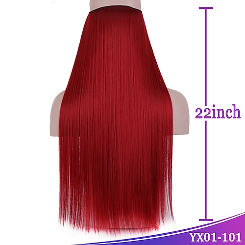 lockiges synthetisches Haar 22 Zoll Haarverlängerung Angelschnur Haar 1pc / pack einstellbar Damen Mädchen Image