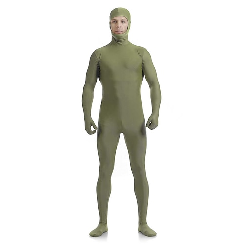 Zentai-Anzüge Ganzkörperanzug Ganzkörperanzug Karnevalskostüm Ganzkörperanzug Herren Damen Sex Einfarbig Elasthan Lycra Kostüm für Halloween Erwachsene Image