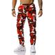 Herren Cargohose Cargohosen Cargohose Hose Hosen Camo-Hosen Elastische Taille Pattentasche Tarnfarben In voller Länge Arbeit Festtage Baumwollmischung Stilvoll Casual / sportlich Armeegrün Rote