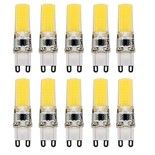 G4 G9 E14 LED-Glühbirnen, 3000 K warmweiß/6000 K weiße Beleuchtung, dimmbar, 3 W, entspricht 30 W, 220 V, COB-Silikonlicht für Unterschrankleuchte, Kronleuchter, Wohnmobil, Landschaftsbeleuchtung, 10 Image