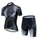 21Grams Herren Radtrikot mit Radhose fahrradbekleidung set Kurzarm MTB Mountain Rennrad Grün Schwarz Grau Ausrüstung Fahhrad Sportkleidung 3D-Pad Atmungsaktiv Rasche Trocknung