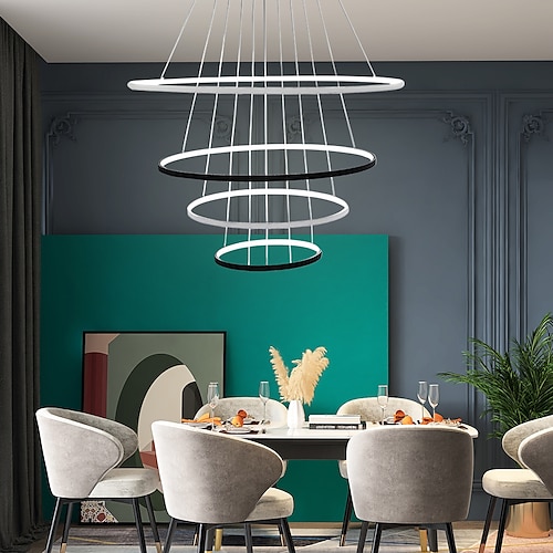 80/60/40/20 cm LED Pendelleuchte Aluminium Kreis Lackierte Oberflächen Kreis Moderne zeitgenössische 110-120V 220-240V Image