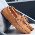 Herren Schuhe Loafer Slip On Wildlederschuhe Mokkasin Komfort-Müßiggänger Bootsschuhe Radfahren Wanderschuhe Brautkleider schlicht Britisch Täglich Wildleder Schweineleder Atmungsaktiv Halbschuhe