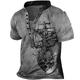 Graphic Segelboot Totenkopf Motiv Täglich Retro Vintage Brautkleider schlicht Herren 3D-Druck T Shirt Henley Shirt Raglan-T-Shirt T-Shirt Festtage Urlaub Ausgehen T-Shirt Gelb Burgunderrot Blau
