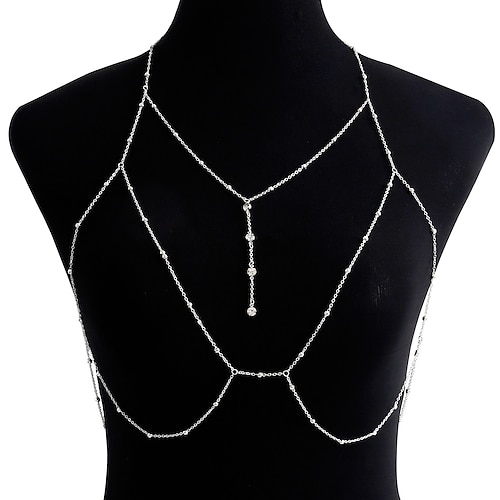 Halsketten Körper-Kette / Bauchkette Para Cuerpo Elegant und luxuriös Glanz Sexy Aleación Für Cosplay Karneval Damen Modeschmuck Modeschmuck Image