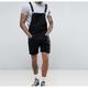 Herren Jeans Jeans-Shorts Insgesamt Shorts Kurze Jeans Denim-Overall Tasche Glatt Komfort tragbar Kurz Casual Täglich Festtage Denim Strassenmode Stilvoll Schwarz