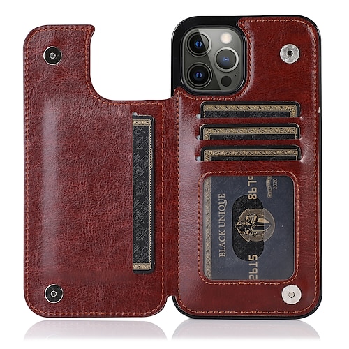 Handy Hülle Handyhüllen Für iPhone 17 Pro Max 17 Air 16 15 14 Pro Max Plus 13 12 11 Pro Max Mini Brieftaschenhülle Flip-Cover Mit Ständer Magnetisch Stoßfest PU-Leder Image