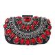 Damen Clutch-Taschen Polyester Aleación Hochzeit Party Veranstaltung / Fest Glitzer Kristall Verzierung Strass Schwarz Rot Blau