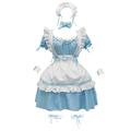 Lolita Hausmädchenuniform Lolita nette Art Kleid Damen Japanisch Cosplay Kostüme Hellrosa / Rot / Leicht Blau Volltonfarbe Kurzarm Kurz / Mini / Schürze / Schürze