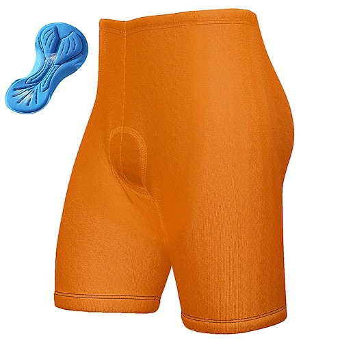Herren Einfarbig Fahrradhose Fahhrad Gepolsterte Shorts / Chamois Unterteile Mountainbike MTB Straßenradsport Sport 3D-Polster Radfahren Schnelltrocknend Feuchtigkeitsableitend Schwarz Weiß Spandex Image