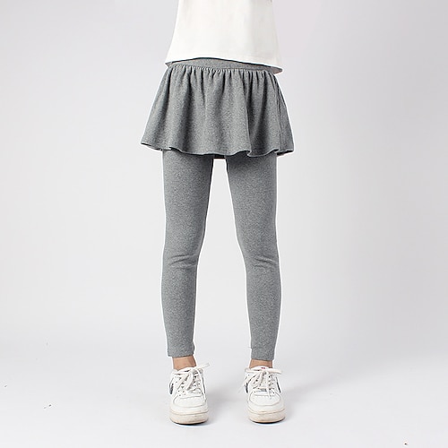 kinderkleidung Mädchen Gamaschen Feste Farbe Aktiv Ausbildung 7-13 Jahre Frühling Datum rot Fleischpulver Schwarz Image