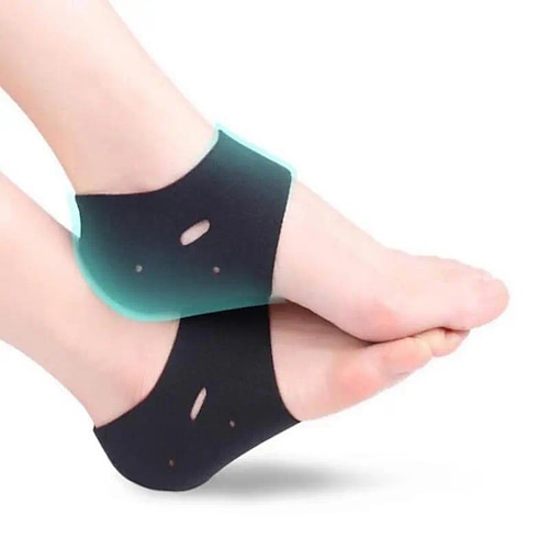 2 verstellbare Fersenschutzsocken zur Schmerzlinderung – atmungsaktive Polster für Männer und Frauen, perfekt bei Plantarfasziitis, Fersensporn und zur Unterstützung der Fußregeneration. Image