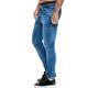 Herren Jeans Eng Hose Hosen Tasche Einfarbig Komfort tragbar Outdoor Täglich Modisch Strassenmode Schwarz Blau