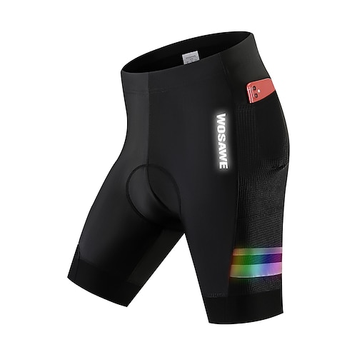 WOSAWE Herren Einfarbig Radsport-Radhose: Fahrradhose Fahrradshorts Fahhrad Gepolsterte Shorts / Chamois MTB-Shorts Halbformpassend Mountainbike MTB Straßenradsport Sport Radfahren Schnelltrocknend Image