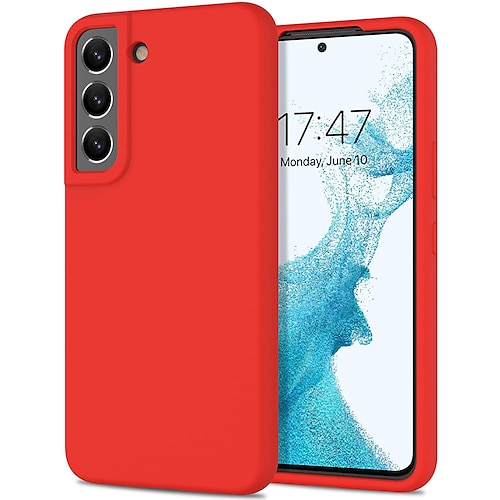 Handy Hülle Handyhüllen Für Samsung Galaxy S25 S24 S23 S22 S21 FE S21 Ultra Plus S20 A32 Rückseite Silikonhülle Anti-Drop Stoßfest Einfarbig Silikon Image