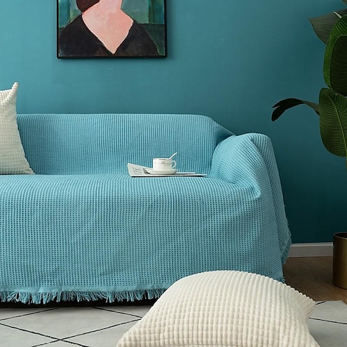 Sofabezug Boho Sofadecke Überwurf Handtuch für Eckcouch Sessel Loveseat 4- oder 4- oder 3-Sitzer L-Form Kratzfest Katze waschbar Image