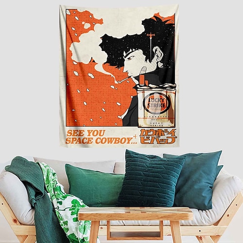 Wandteppich im japanischen Stil, großer Wandteppich, Wanddekoration, Fotohintergrund, Decke, Vorhang, Zuhause, Schlafzimmer, Wohnzimmer, Dekoration, Tempel, Frauen, Sonne Image