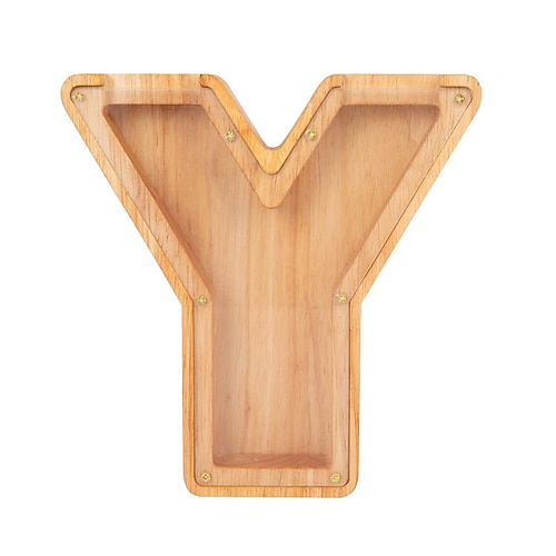 DIY-Sparschwein aus Holz für Jungen und Mädchen, Buchstaben-Spardose, Spardose aus Holz, Sparschwein aus Holz, Geschenk zum Kindergeburtstag, Weihnachtsgeschenk Image