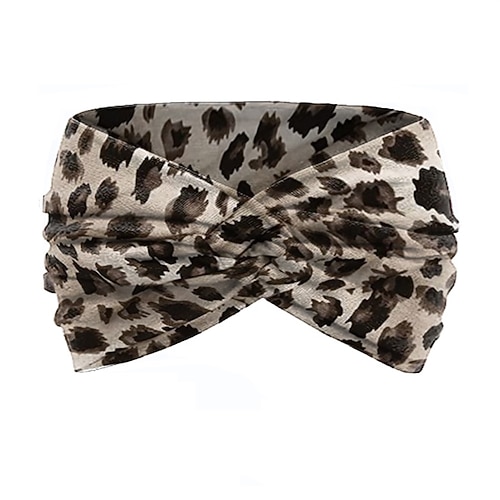 Modisches Damen-Kopftuch mit breiter Krempe, einfarbig, elastisches Gewebe, Kreuz-Haarband, Haar-Accessoires, Yoga, Laufen, Sport, Haarband Image