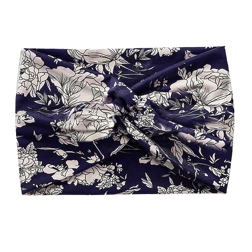 Modisches Damen-Kopftuch mit breiter Krempe, einfarbig, elastisches Gewebe, Kreuz-Haarband, Haar-Accessoires, Yoga, Laufen, Sport, Haarband Image