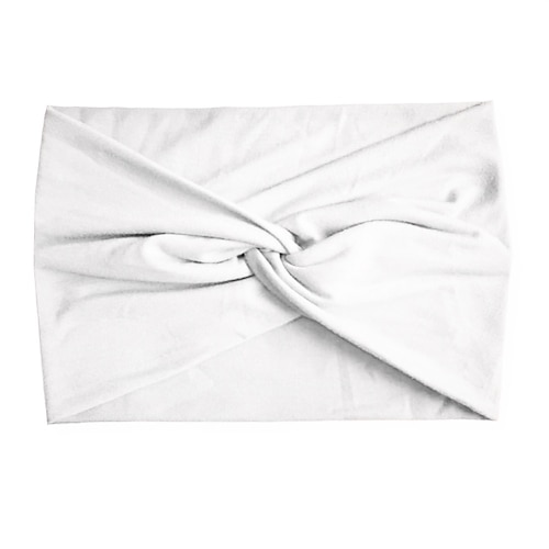 Modisches Damen-Kopftuch mit breiter Krempe, einfarbig, elastisches Gewebe, Kreuz-Haarband, Haar-Accessoires, Yoga, Laufen, Sport, Haarband Image