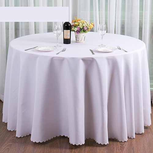 Runde Tischdecken aus Stoff für Hochzeiten, Partys, Empfänge, Bankette, Veranstaltungen, Küche, Esszimmer Image
