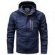 Herren Fleecejacke Hoodie Jacke Outdoor Freizeitskleidung warm Tasche Herbst Winter Glatt Modisch Strassenmode Mit Kapuze Kurz Schwarz Dunkelblau Jacken