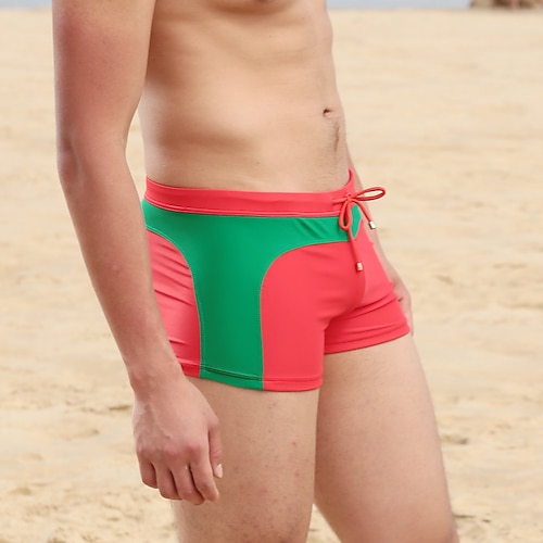 Herren Badeshorts Badehose Patchwork Kordelzug Ultraleicht (UL) Schnelltrocknend Bequem Boardshorts Badeanzug Surfen Strand Wassersport Sommer Image