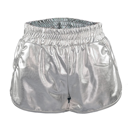 Disco-Tanzkostüme, exotische Tanzbekleidung, Pole-Dance-Shorts, Rüschen, reine Farbe, Damen-Performance-Training, natürliches Polyester Image