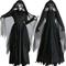 Die Frauen in Schwarz Zombie Ghost Braut Kleid Cosplay Kostüm Erwachsene Damen Halloween Party / Abend Halloween Karneval Maskerade Einfaches Karnevalskostüm