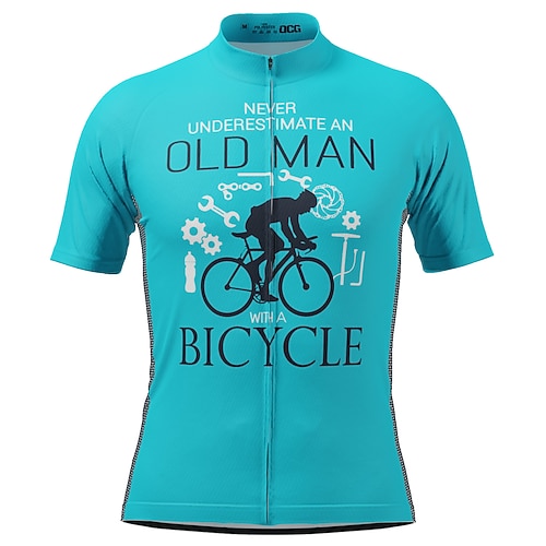 Herren Radtrikot Grafik Gemustert Lustig Kurzarm Fahhrad Trikot Oberteil mit 3 Gesäßtaschen Mountainbike MTB Straßenradsport Radfahren Schnelltrocknend Weich Reflektierende Streifen Sport Waldgrün Image