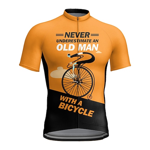 Herren Radtrikot Grafik Gemustert Lustig Kurzarm Fahhrad Trikot Oberteil mit 3 Gesäßtaschen Mountainbike MTB Straßenradsport Radfahren Schnelltrocknend Weich Reflektierende Streifen Sport Waldgrün Image