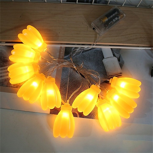 Frucht-Lichterketten 1,5 m, 10 LEDs/3 m, 20 LEDs, Erdbeer-Bananen-Kiwi-Ananas-Form, Lichterkette für Partydekoration zu Hause Image