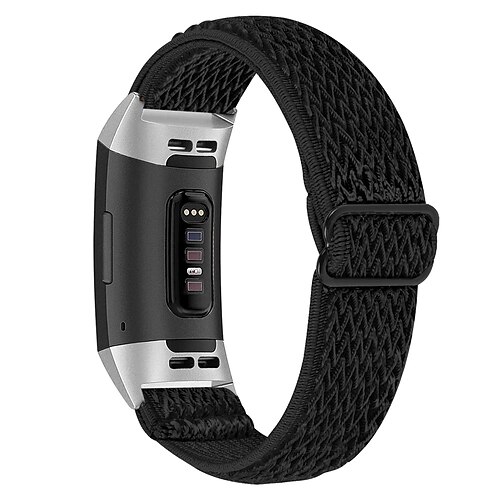 Smartwatch-Band Kompatibel mit Fitbit Charge 4 / Charge 3 / Charge 3 SE Charge 5 Charge 2 Nylon Smartwatch Gurt Geflochten Verstellbar Atmungsaktiv Solo-Loop Ersatz Armband Image