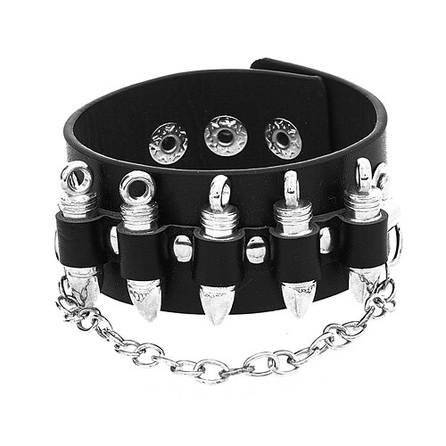 Ring-Armbänder PU-Lederarmband Fingerring Retro Vintage Punk Gothic Aleación Für Cosplay Halloween Karneval Damen Modeschmuck Modeschmuck Image