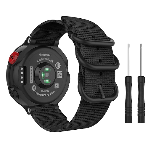 Uhrenarmband für Garmin Forerunner 220/230/235/620/630/735XT Approach S20 / S6 / S5 Nylon Ersatz Gurt mit Entfernungswerkzeug Verstellbar Atmungsaktiv Sportarmband Armband Image